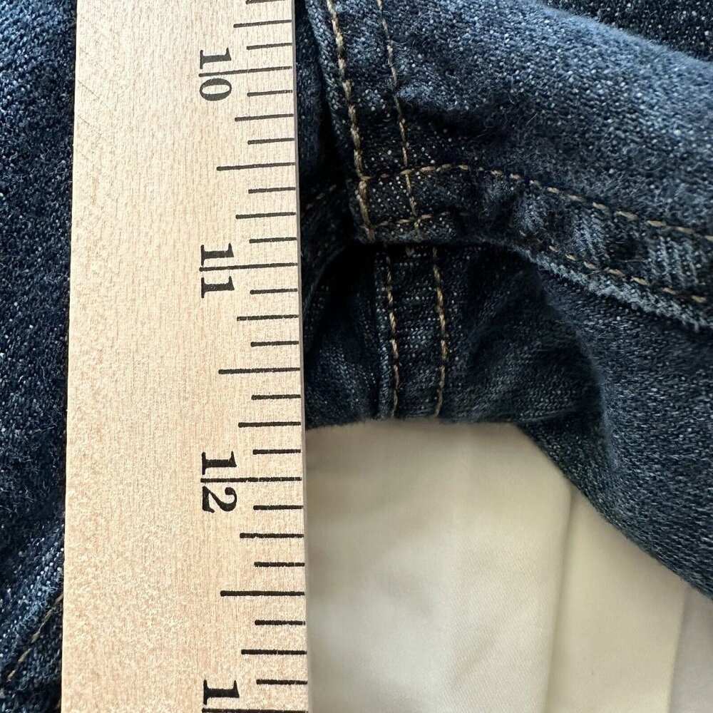 Levi Strauss Dark Wash Blue Denim Jeans 514 Mens 38X32 Straight Leg Preppy - Picture 6 of 13